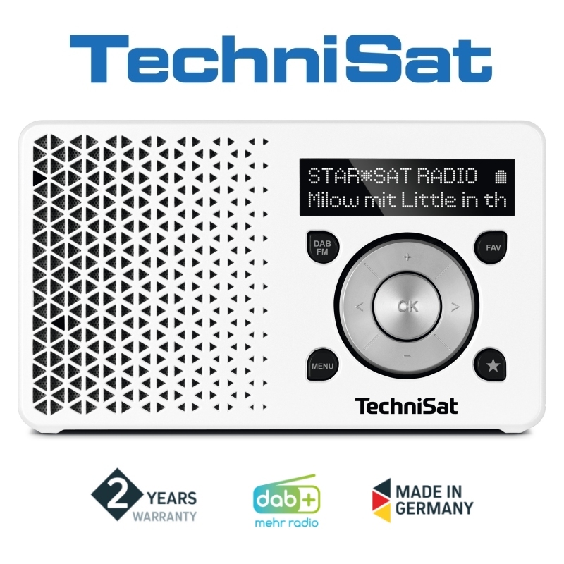 TechniSat DAB+ Portable White/Silver 1 Radio DigitRadio